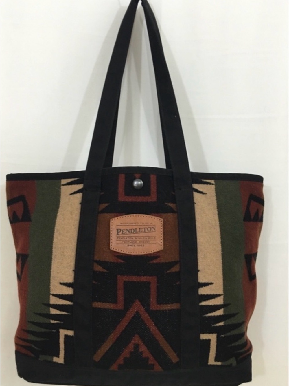 Pendleton Southwestern Aztec Print Wool Tote